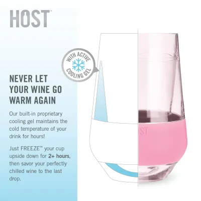 Wine FREEZE™ XL in Zartrosa, 2er-Set