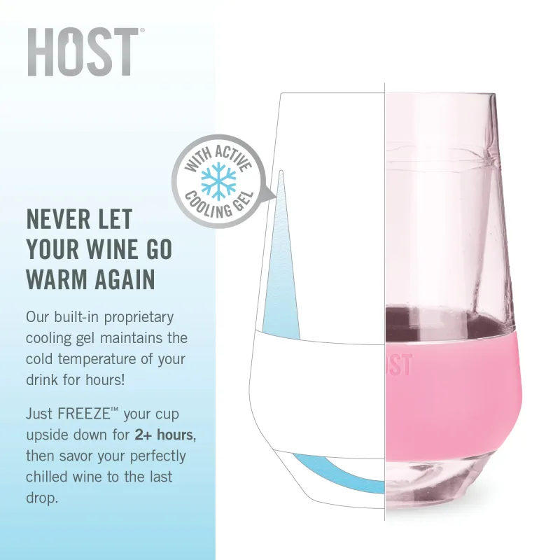 Wine FREEZE™ XL in Zartrosa, 2er-Set