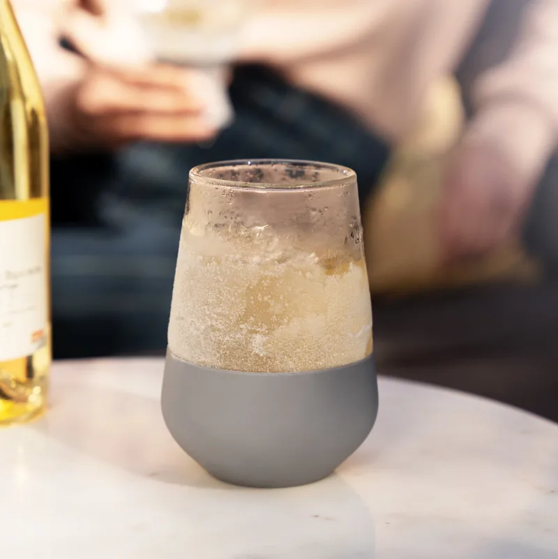 Glass Wine FREEZE™ in Grau, 2er-Set
