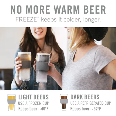 Beer FREEZE™ i grøn, sæt med 2