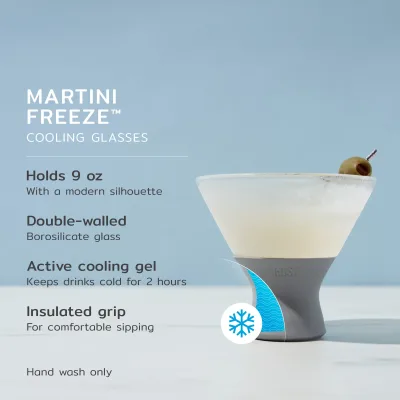 Glass Martini FREEZE™ in Grau, 2er-Set