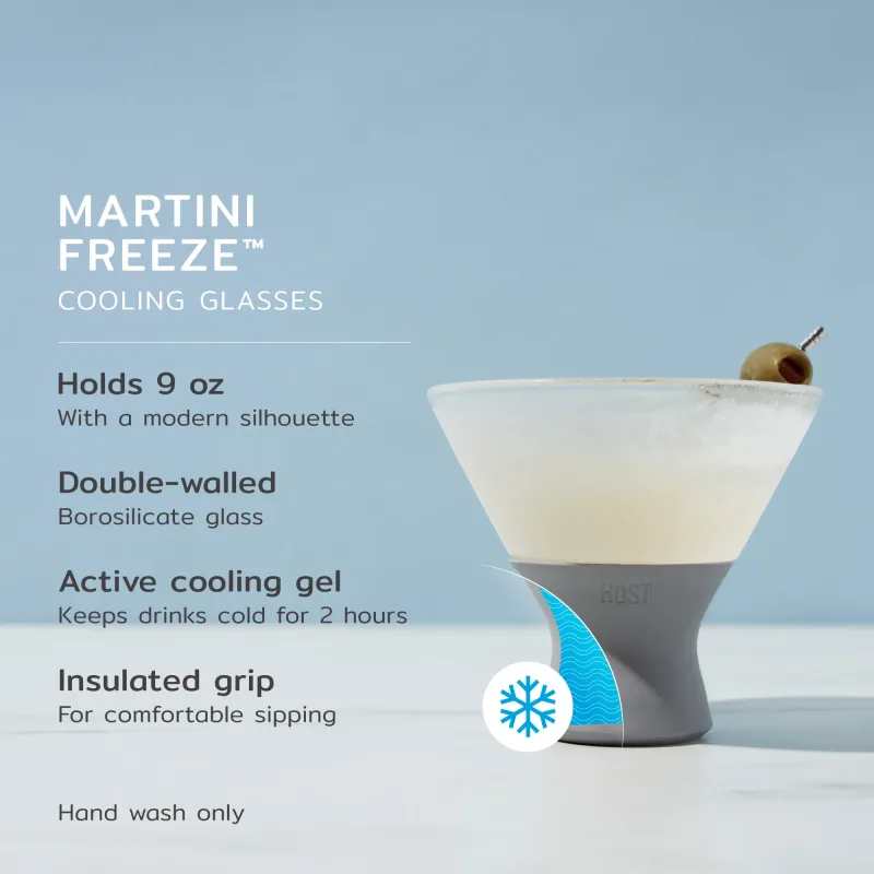 Glass Martini FREEZE™ in Grau, 2er-Set
