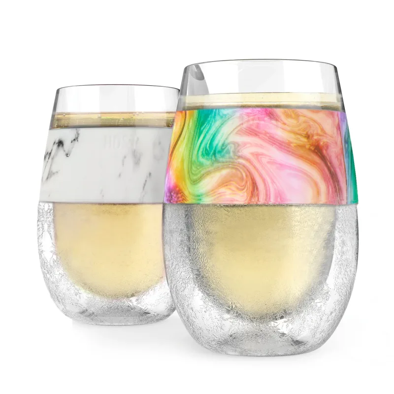 Wine FREEZE™ i marmor og enhjørning, sæt med 2
