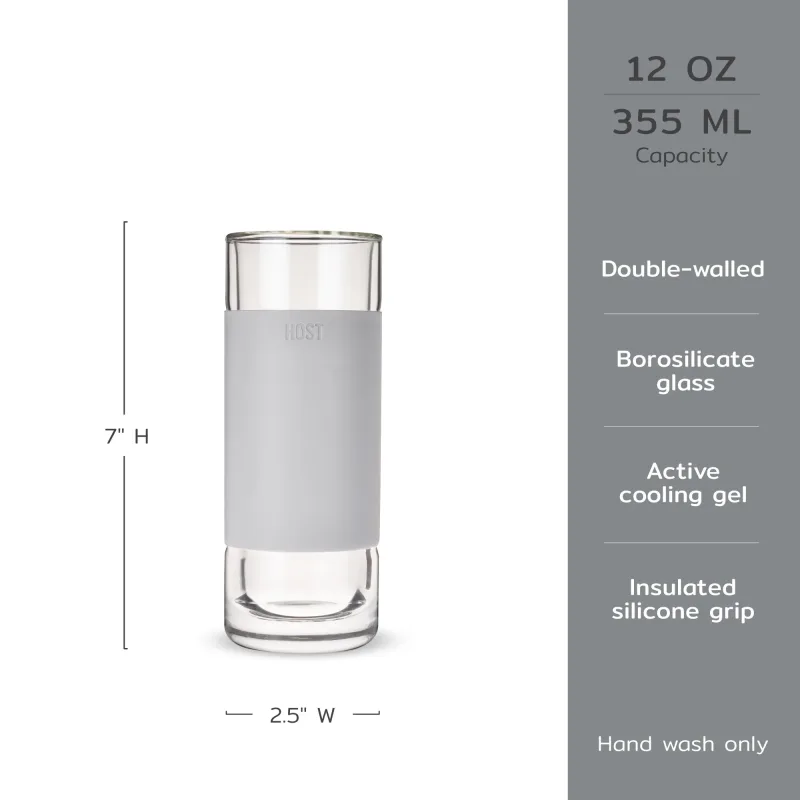 Glass Highball FREEZE™ in Grau, 2er-Set