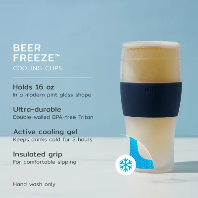 Beer FREEZE™ i Varsity Blue, sæt med 2