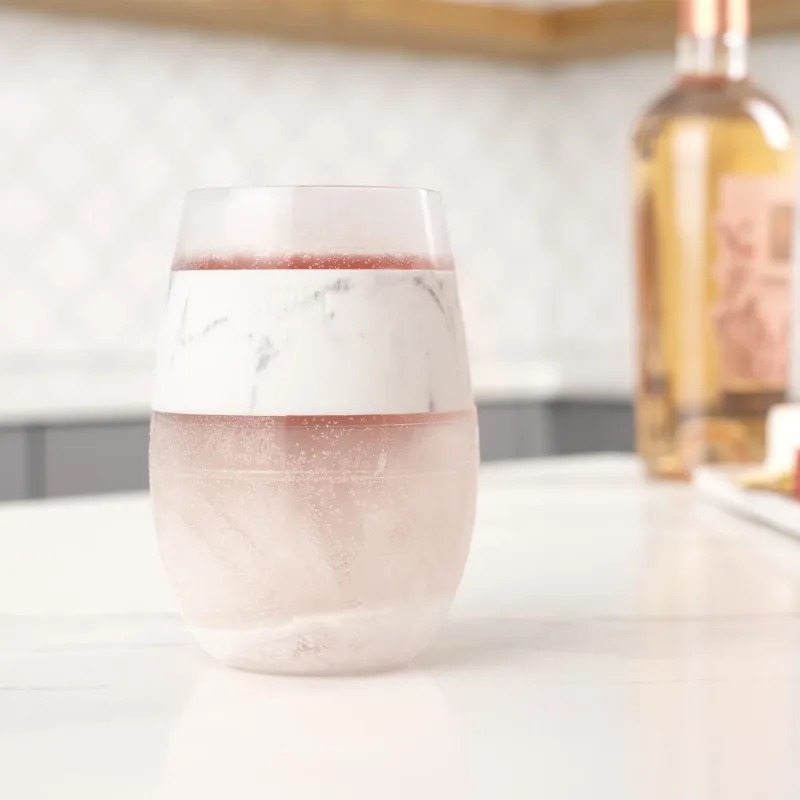 Wine FREEZE™ i marmor og enhjørning, sæt med 2
