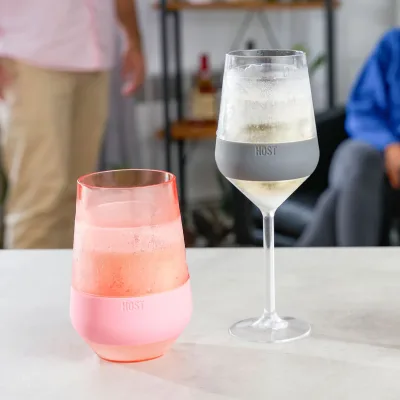 Stemmed Wine FREEZE™ in Grau, 2er-Set