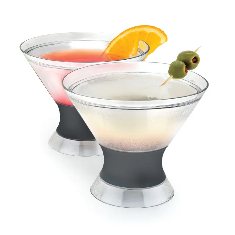 Verres à martini FREEZE™ gris, lot de 2