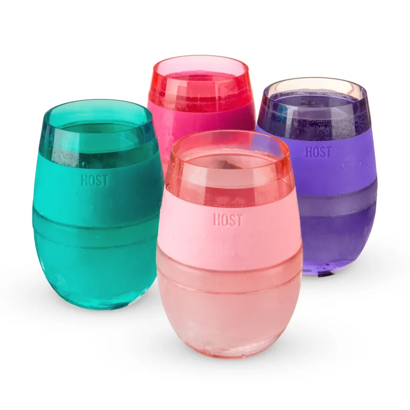 Wine FREEZE™ in Translucent Multicolor, Set of 4
