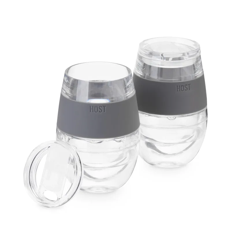 Wine FREEZE™ in Grau mit Deckeln, 2er-Set