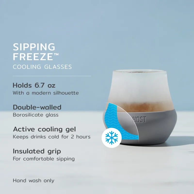 Szklanki do degustacji FREEZE™ w kolorze szarym, zestaw 2 szt.