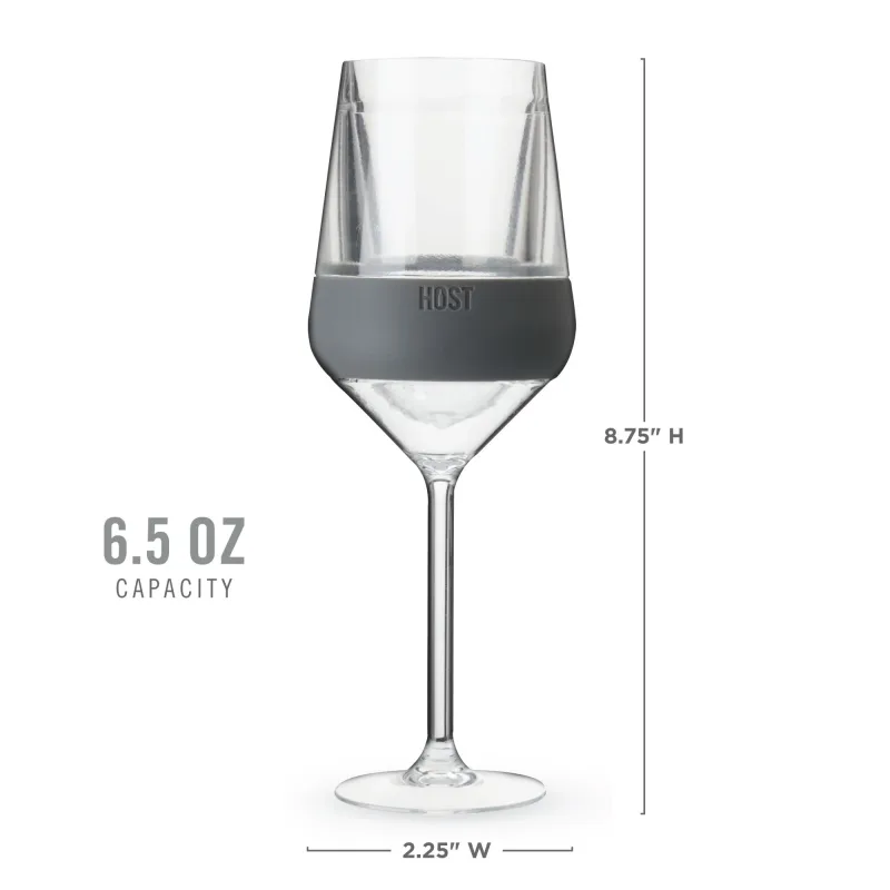 Stemmed Wine FREEZE™ in Grau, 2er-Set