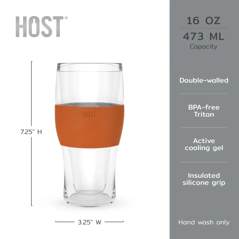 Beer FREEZE Kühlbecher in Burnt Orange, 2er-Set