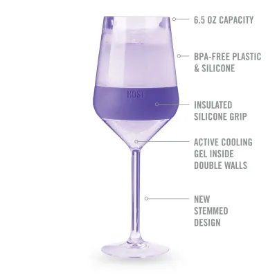 Stemmed Wine FREEZE™ in Tinted Multicolor, Set of 4