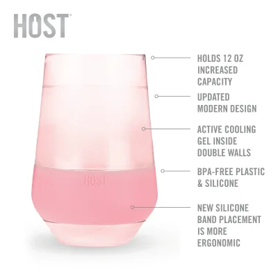 Wine FREEZE™ XL in Zartrosa, 2er-Set