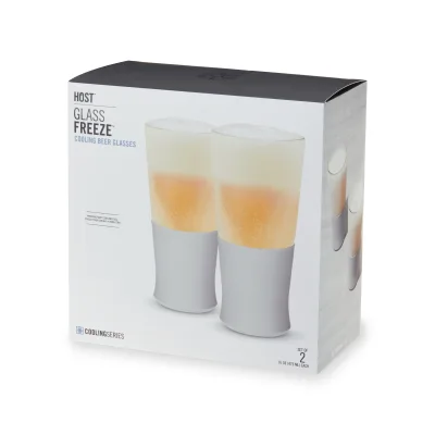 Glass Beer FREEZE™ in Grau, 2er-Set
