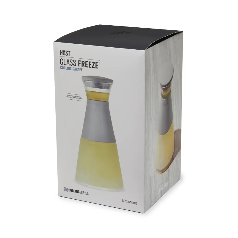Glass FREEZE™ Carafe with Lid in Gray