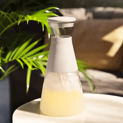 Glass FREEZE™ Carafe with Lid in Gray