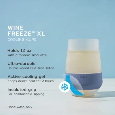 Wine FREEZE™ XL in Slate Blue, 2er-Set