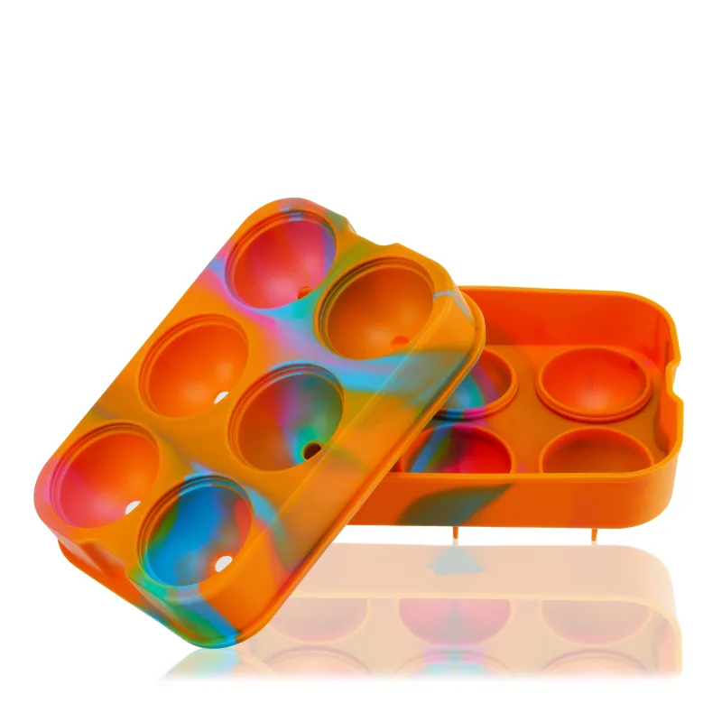 Silicone 2" Ice Sphere Mold w kolorowym marmurze