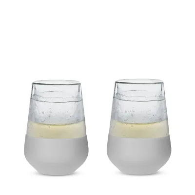 Glass Wine FREEZE™ in Grau, 2er-Set