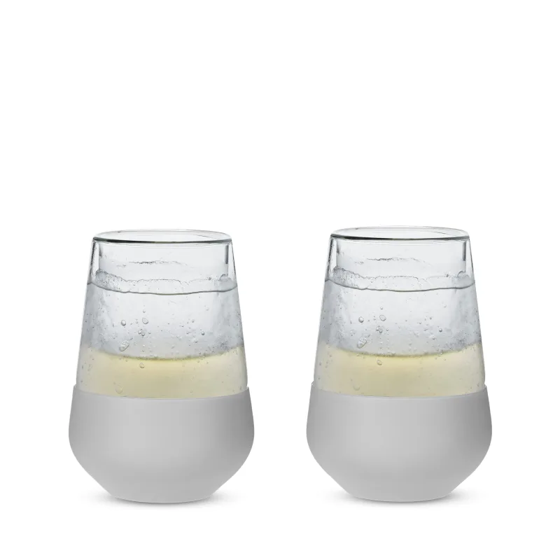 Glass Wine FREEZE™ in Grau, 2er-Set