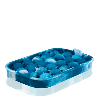 Silikon-Eiskugelform 1" in Blauem Marmor