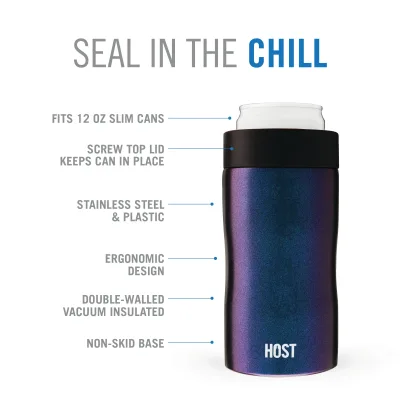 Stay-Chill Slim Can Cooler w kolorze Galaxy Black