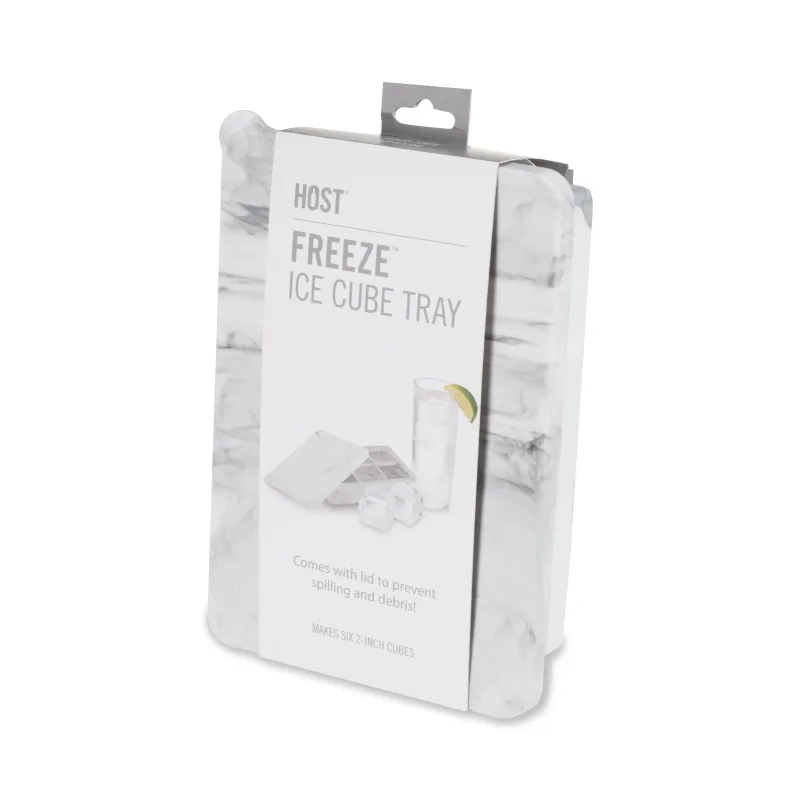 2" Ice Cube Tray with Lid in Gray Marble