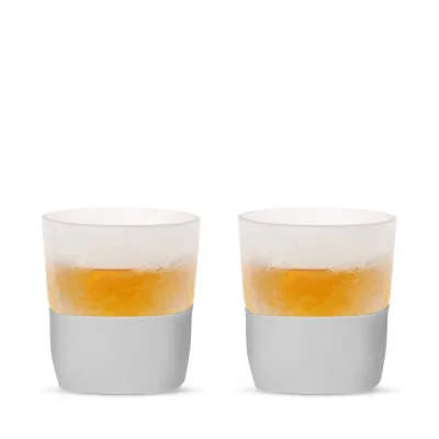 Glass Whiskey FREEZE™ in Gray, Set of 2