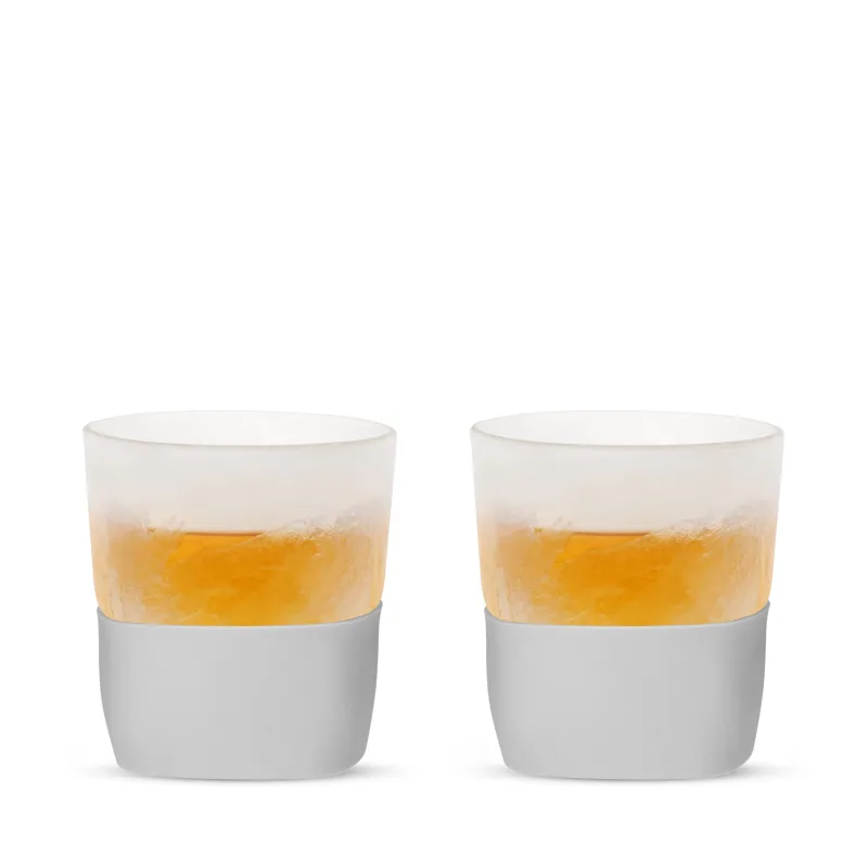 Glass Whiskey FREEZE™ in Gray, Set of 2