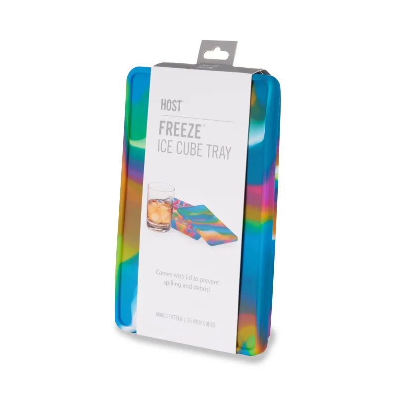 1.25" Ice Cube Tray with Lid in Colored Marble