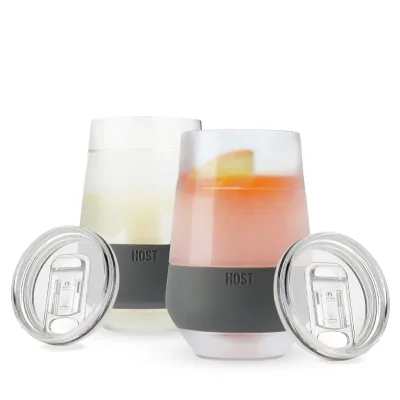 Wine FREEZE™ XL in Gray with Lids, Set of 2