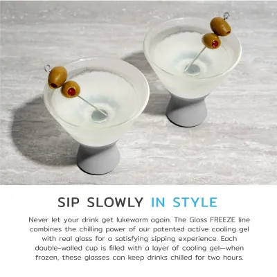 Glass Martini FREEZE™ in Grau, 2er-Set