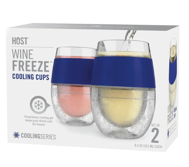 Wine FREEZE™ in Blau, 2er-Set