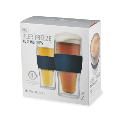 Beer FREEZE™ i Varsity Blue, sæt med 2