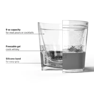 Whiskey FREEZE™ i røg, sæt med 2
