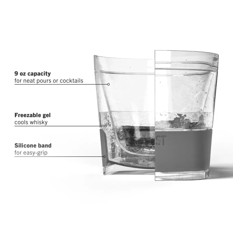 Whiskey FREEZE™ i røg, sæt med 2