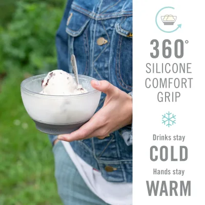 Ice Cream FREEZE™ Bowl in Gray, Set of 2