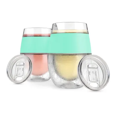 Wine FREEZE™ in Mint mit Deckeln, 2er-Set