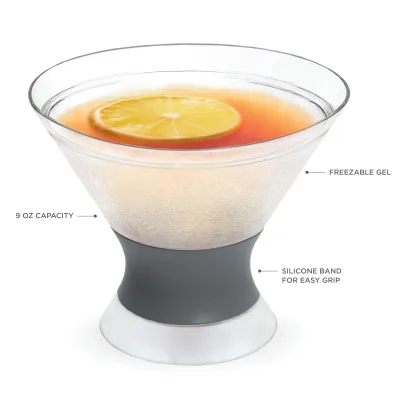 Kieliszki do martini FREEZE™ w kolorze szarym, zestaw 2 szt.
