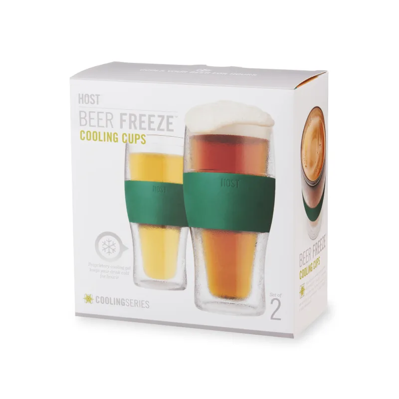 Beer FREEZE™ i grøn, sæt med 2
