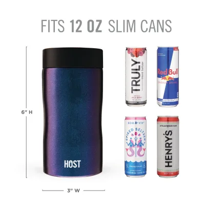 Stay-Chill Slim Can Cooler w kolorze Galaxy Black
