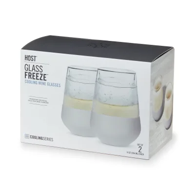 Glass Wine FREEZE™ in Grau, 2er-Set