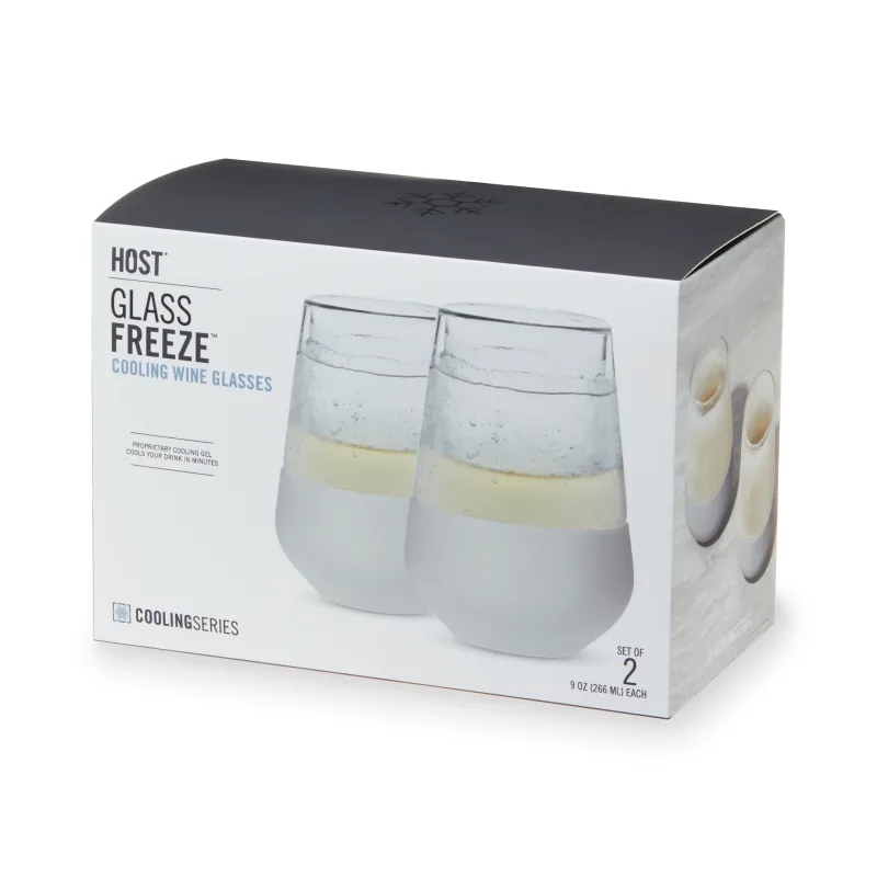 Glass Wine FREEZE™ in Grau, 2er-Set