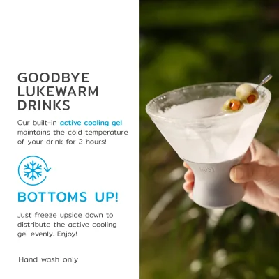 Glass Martini FREEZE™ in Grau, 2er-Set