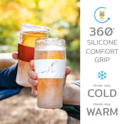 Beer FREEZE™ Kühlbecher in Grau/Schwarz, 4er-Set