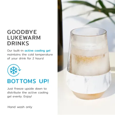 Wine FREEZE™ XL in Marmor, 2er-Set
