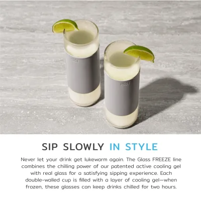 Glass Highball FREEZE™ in Grau, 2er-Set