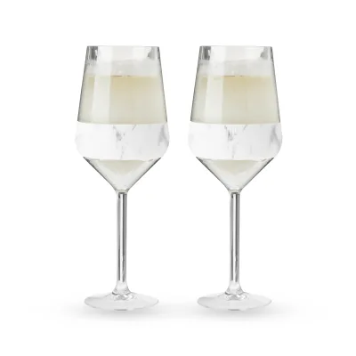 Stemmed Wine FREEZE™ in Marmor, 2er-Set